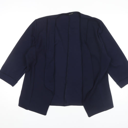 Quiz Womens Blue Jacket UK Size 10 Long Sleeve