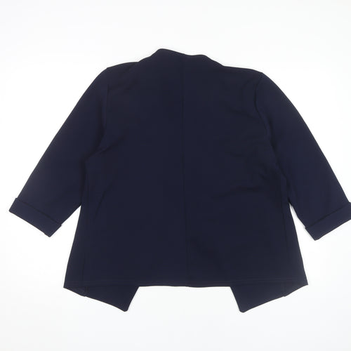 Quiz Womens Blue Jacket UK Size 10 Long Sleeve