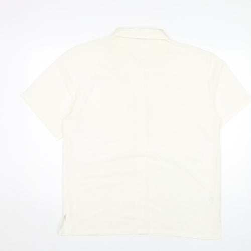 Marks and Spencer Women's Ivory Button-Up Shirt Size 18