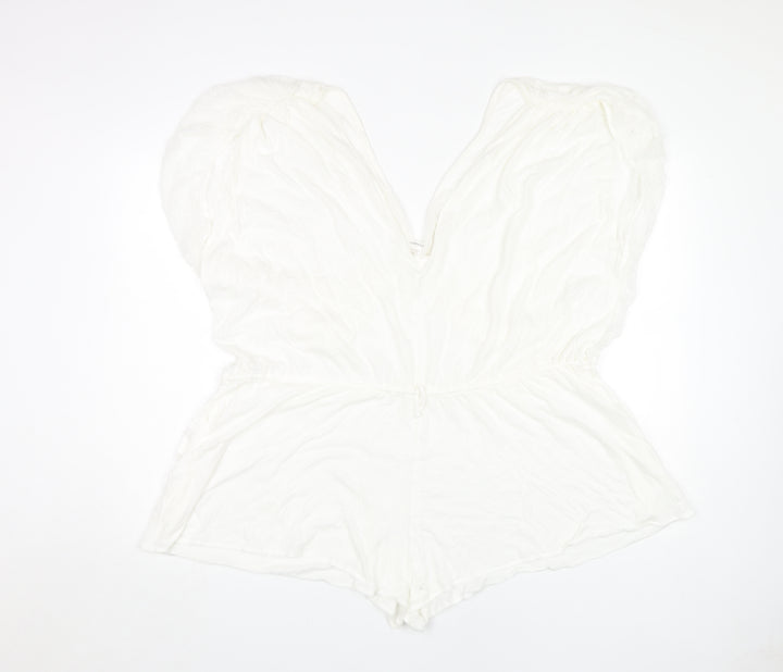 Undrest Women's White Cotton Playsuit Size 2