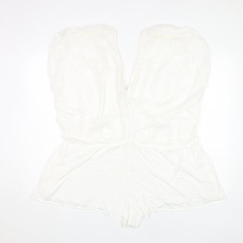 Undrest Women's White Cotton Playsuit Size 2