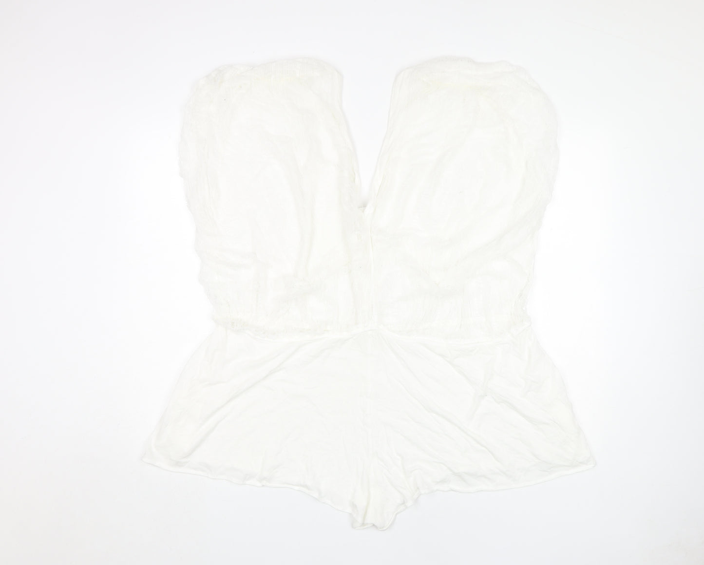 Undrest Women's White Cotton Playsuit Size 2