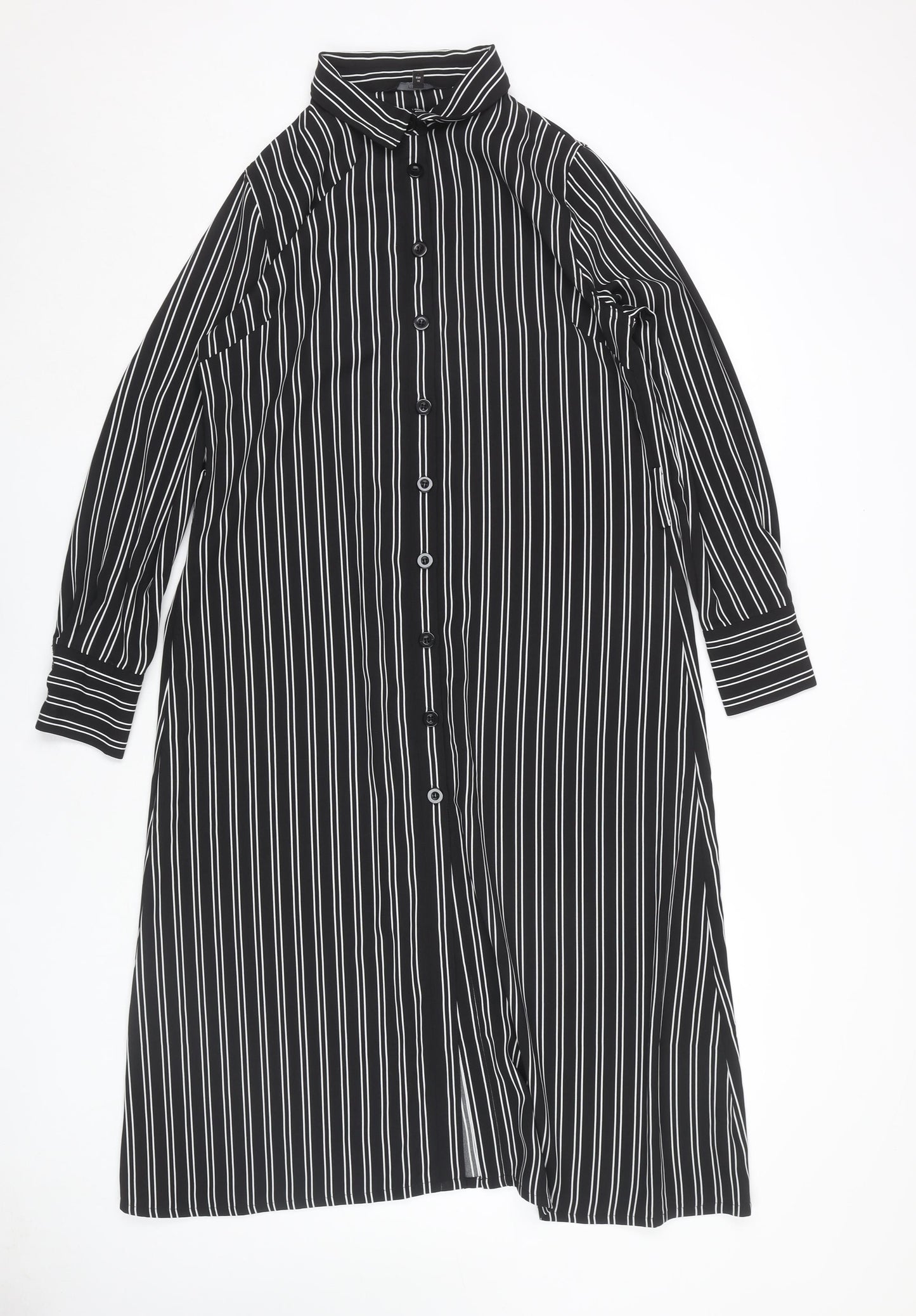 Next Women's Black Collared Shirt Dress Size 10