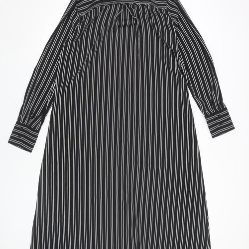 Next Women's Black Collared Shirt Dress Size 10