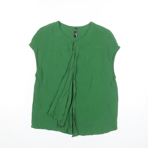 MNG Basics Women's Green Viscose Blouse XS Sleeveless
