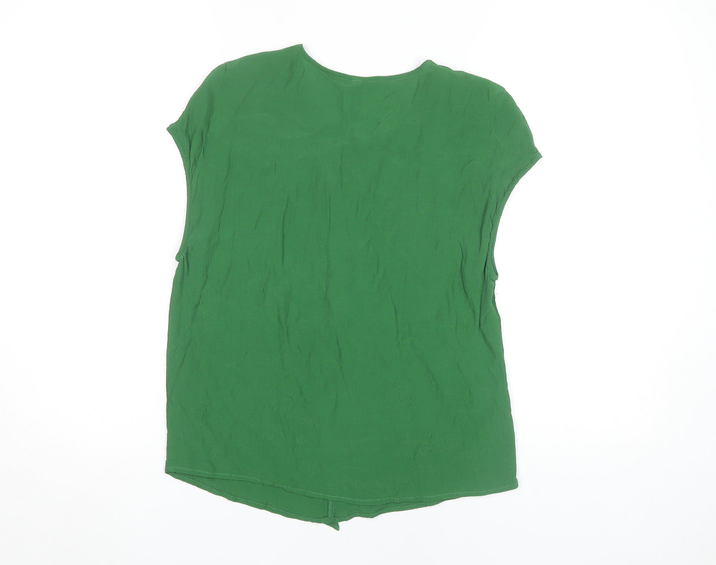 MNG Basics Women's Green Viscose Blouse XS Sleeveless