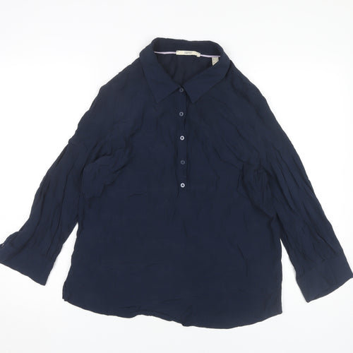 Esprit Women's Blue Collared Blouse, Size S