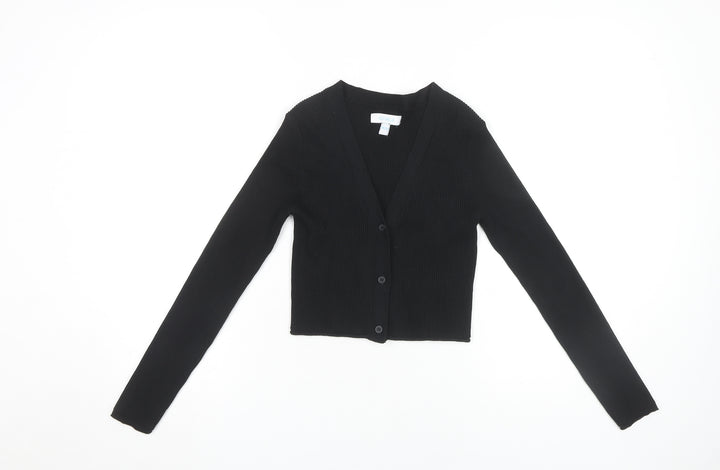 Blue Vanilla Women's Black V-Neck Cardigan