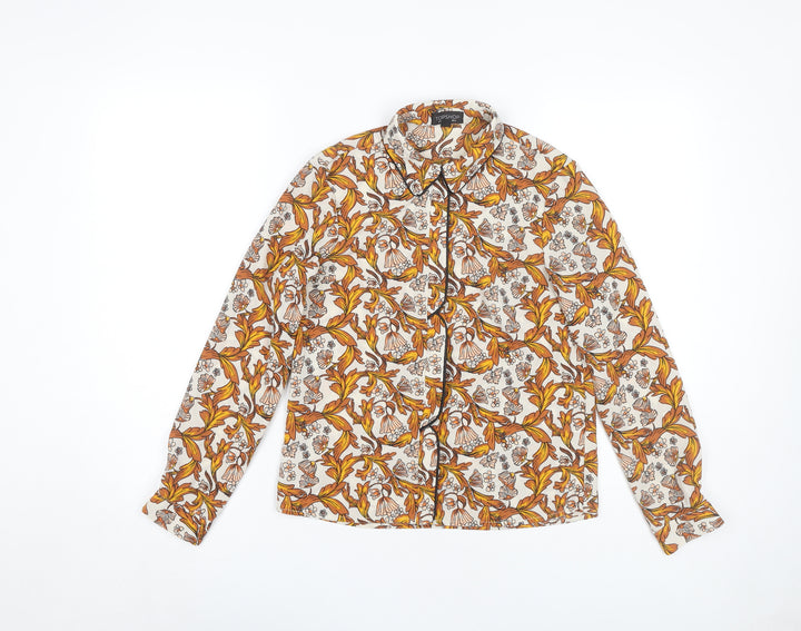 Topshop Women’s Floral Blouse Size 8 Multicoloured