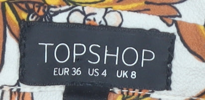 Topshop Women’s Floral Blouse Size 8 Multicoloured