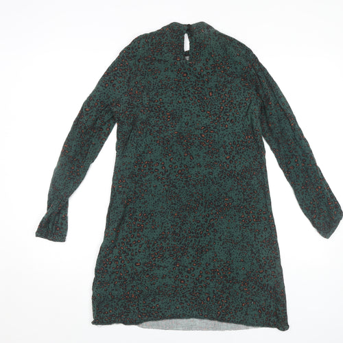 Apricot Women's Green Animal Print Dress, UK 8