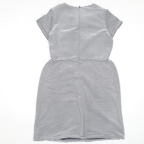 Marks and Spencer Women's Black Striped Dress, Size 12