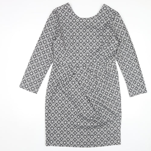 Collection London Women’s Grey Sheath Dress Size 14