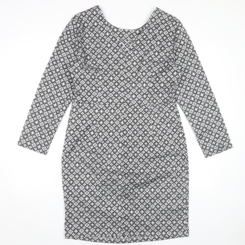 Collection London Women’s Grey Sheath Dress Size 14