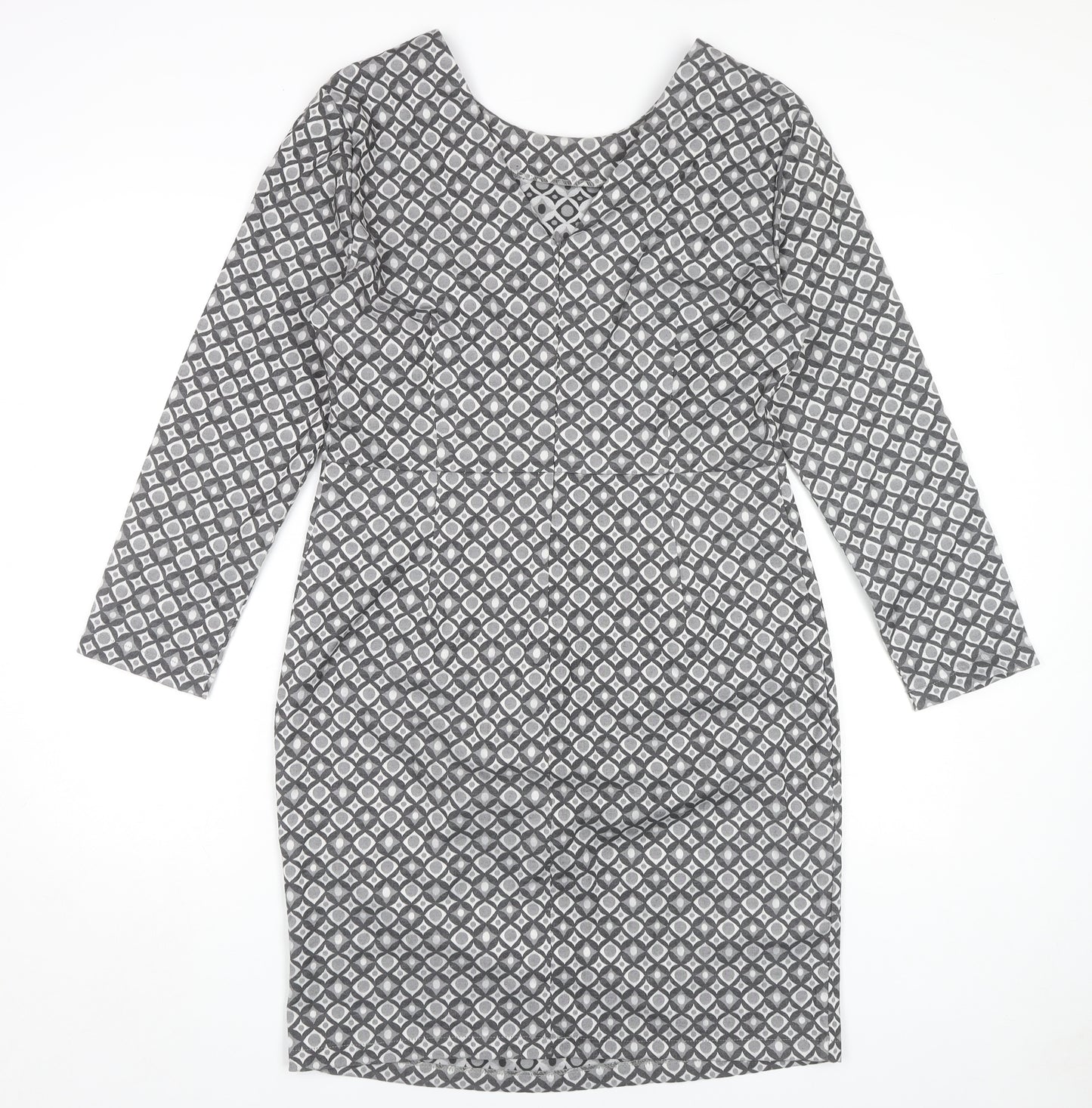 Collection London Women’s Grey Sheath Dress Size 14