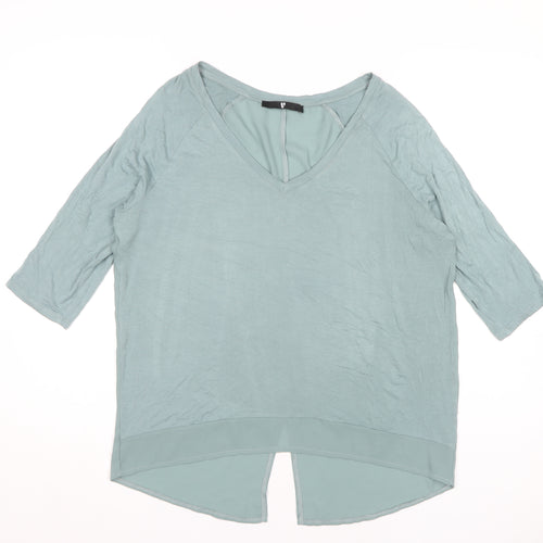 Very Women’s Blue 3/4 Sleeve V-Neck Blouse Size 12