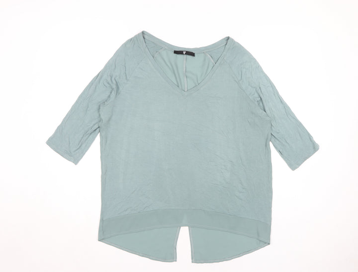 Very Women’s Blue 3/4 Sleeve V-Neck Blouse Size 12