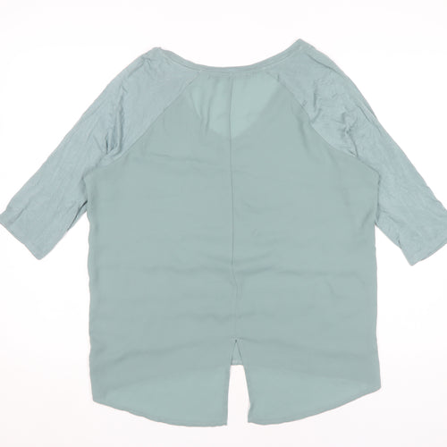 Very Women’s Blue 3/4 Sleeve V-Neck Blouse Size 12