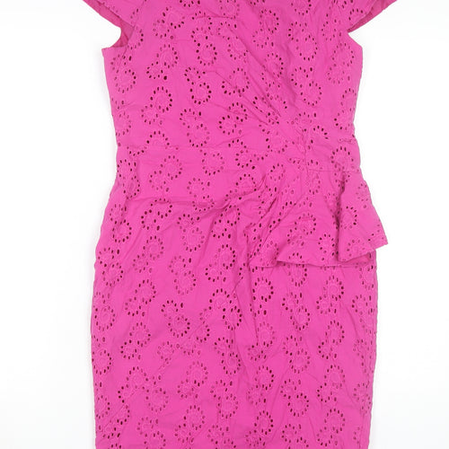 Marks and Spencer Pink Women's Dress, Size 12, Short Sleeve