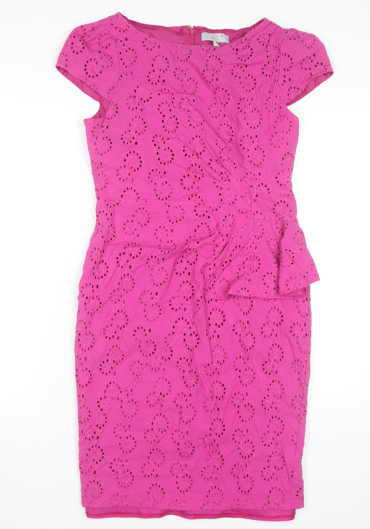 Marks and Spencer Pink Women's Dress, Size 12, Short Sleeve