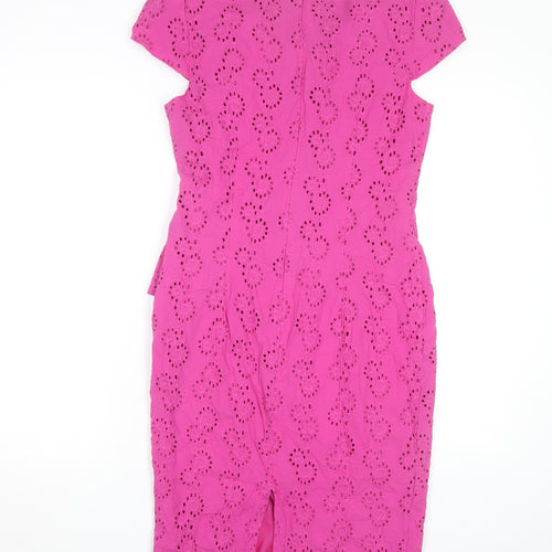 Marks and Spencer Pink Women's Dress, Size 12, Short Sleeve