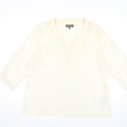 Marks and Spencer Women's Ivory Lace Blouse, Size 22