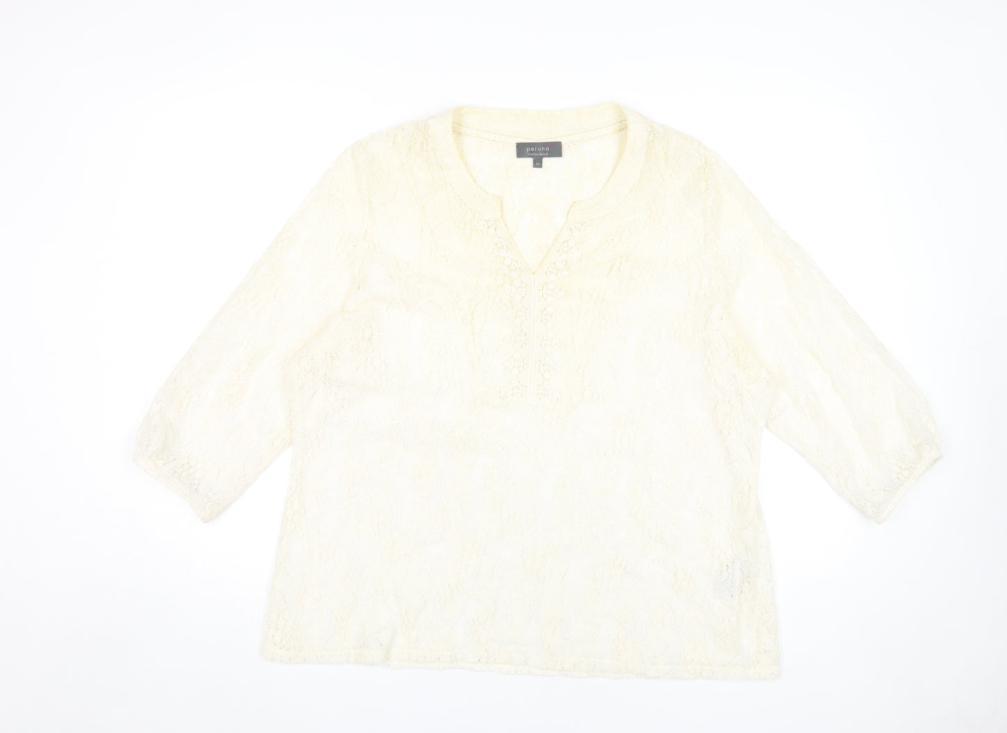 Marks and Spencer Women's Ivory Lace Blouse, Size 22