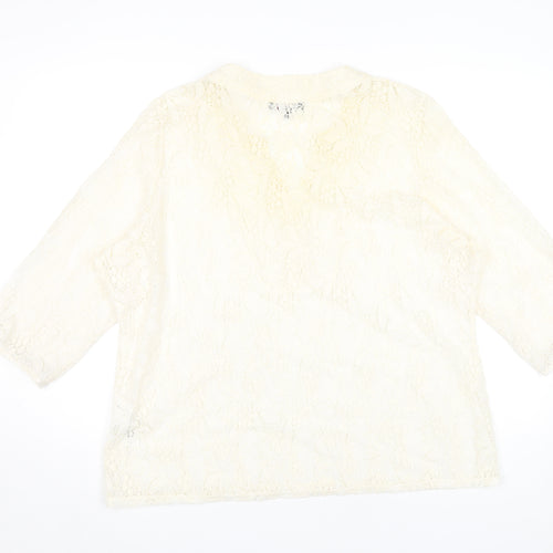 Marks and Spencer Women's Ivory Lace Blouse, Size 22