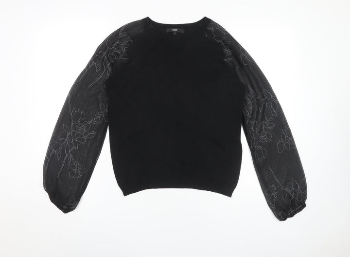 Next Women's Black Crew Neck Jumper Size 12