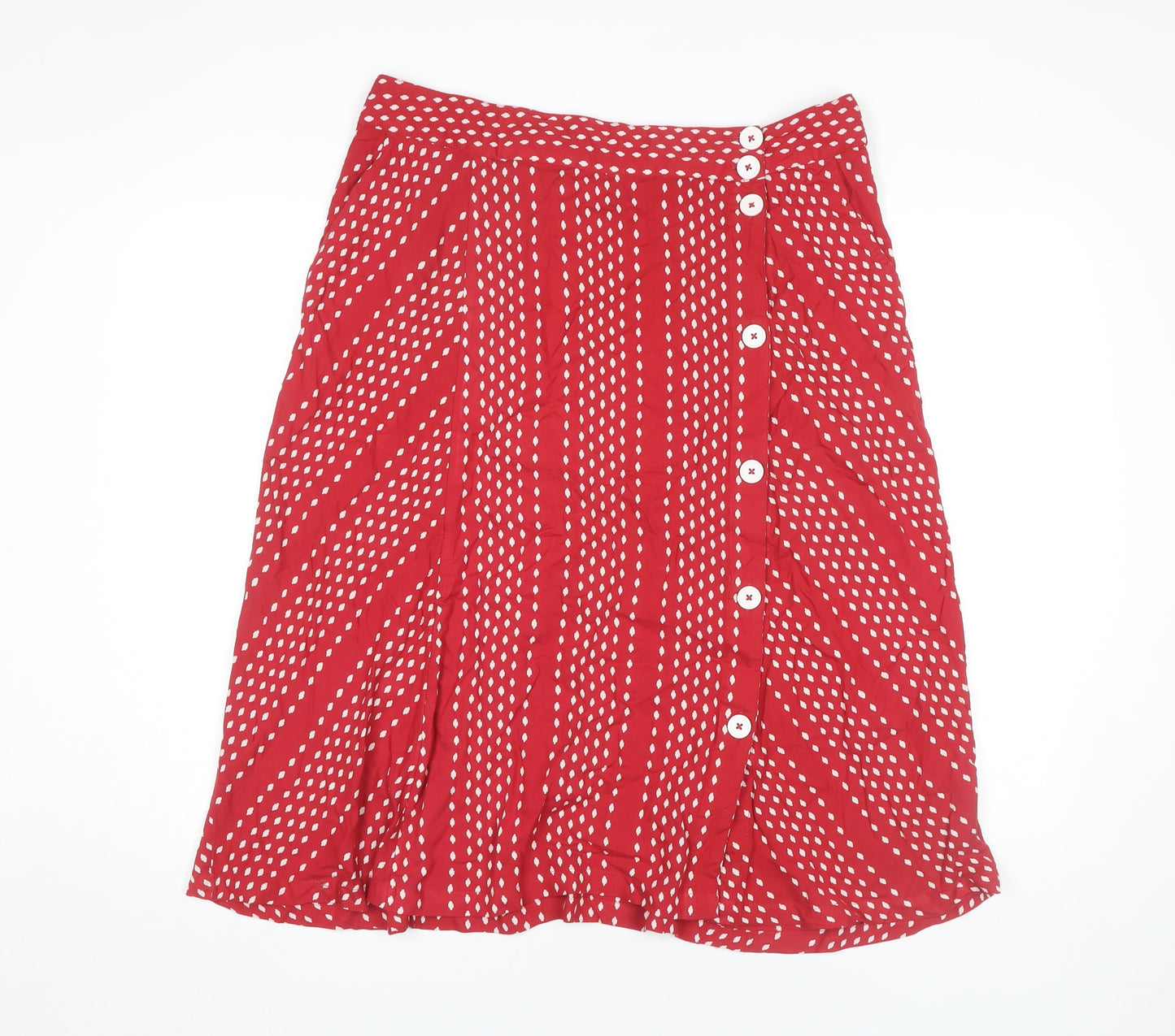 Monsoon Red Polka Dot A-Line Skirt UK 16