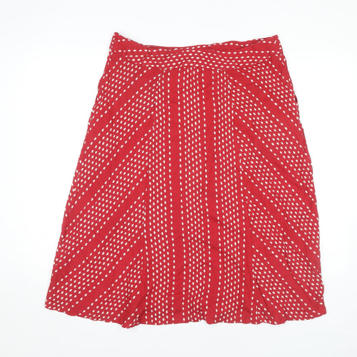 Monsoon Red Polka Dot A-Line Skirt UK 16