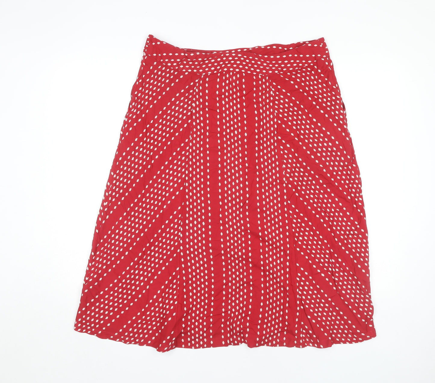 Monsoon Red Polka Dot A-Line Skirt UK 16