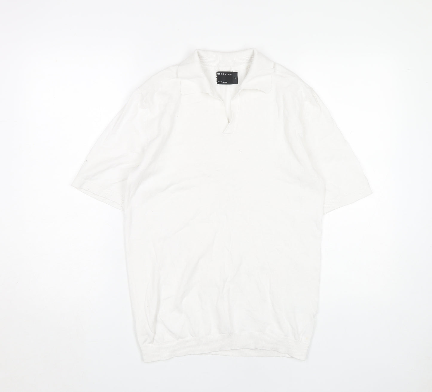 ASOS Men's White Polo Shirt, M, Short Sleeve, Casual