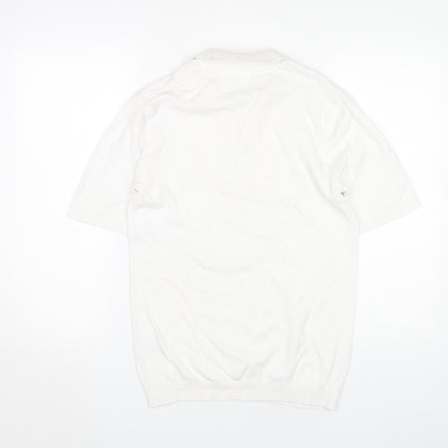 ASOS Men's White Polo Shirt, M, Short Sleeve, Casual