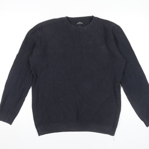 NEXT Men's Black L Cotton Pullover Jumper