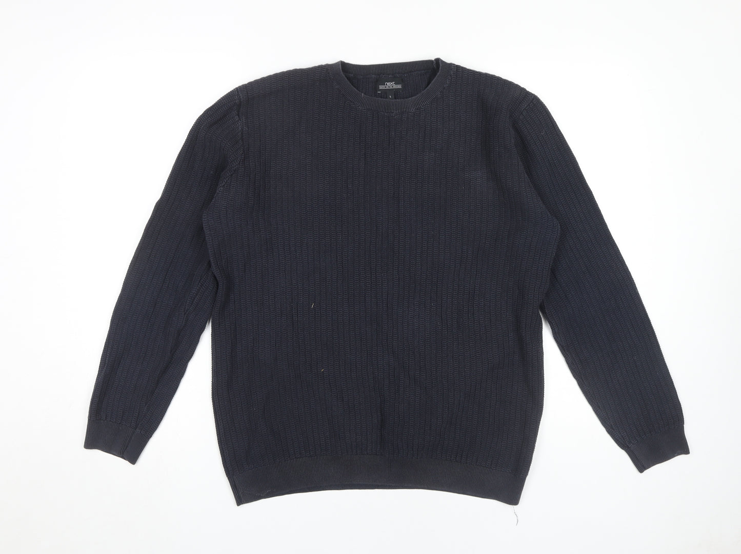 NEXT Men's Black L Cotton Pullover Jumper