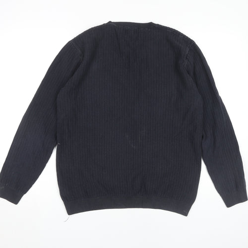 NEXT Men's Black L Cotton Pullover Jumper