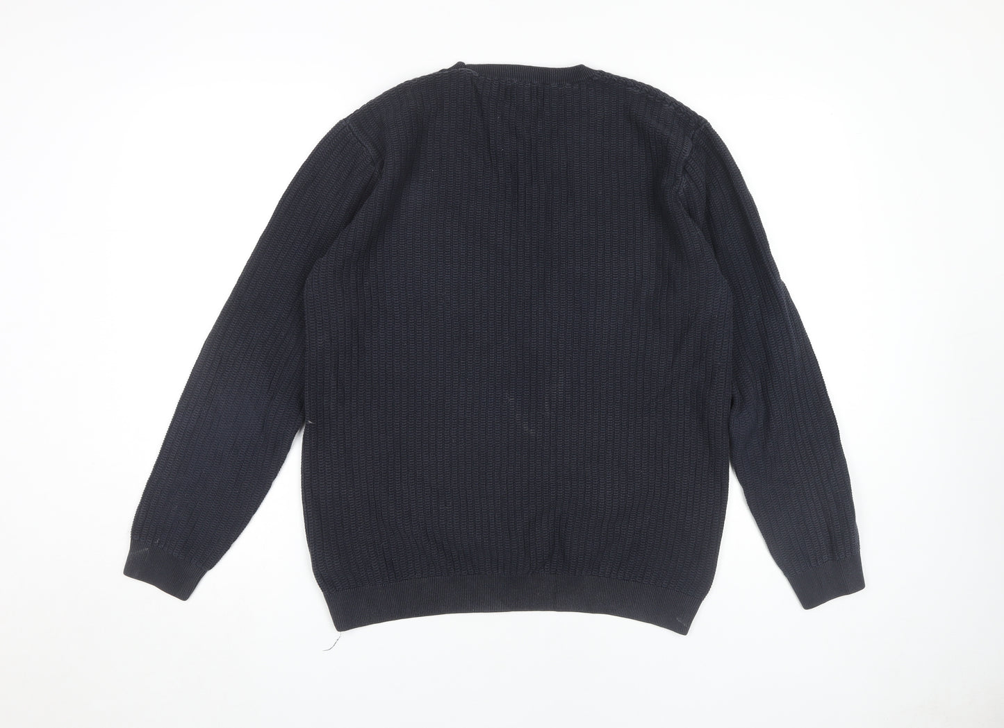 NEXT Men's Black L Cotton Pullover Jumper