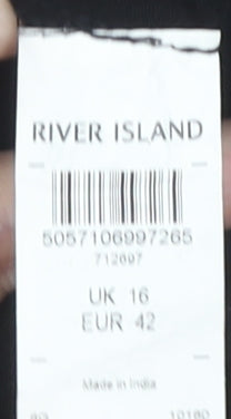 River Island Women's Black Off Shoulder Blouse Size 16