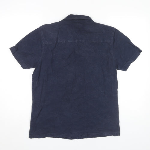 Racing Green Men's Blue Short Sleeve Shirt S