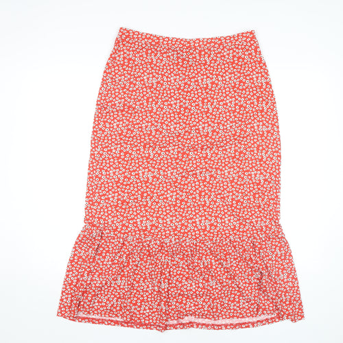 Bonmarché Women's Red Floral Skirt Size 14