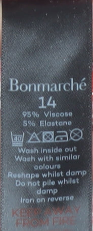 Bonmarché Women's Red Floral Skirt Size 14