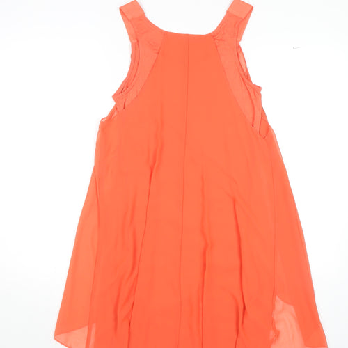 Wallis Petite Orange Sequin Dress Women Size 10 Strappy