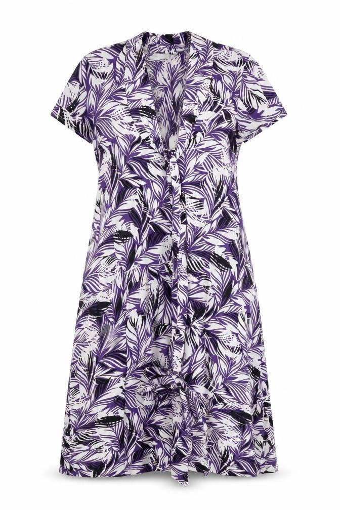 Front view of Wallis Women's Multicoloured Floral Shirt Dress, size 14