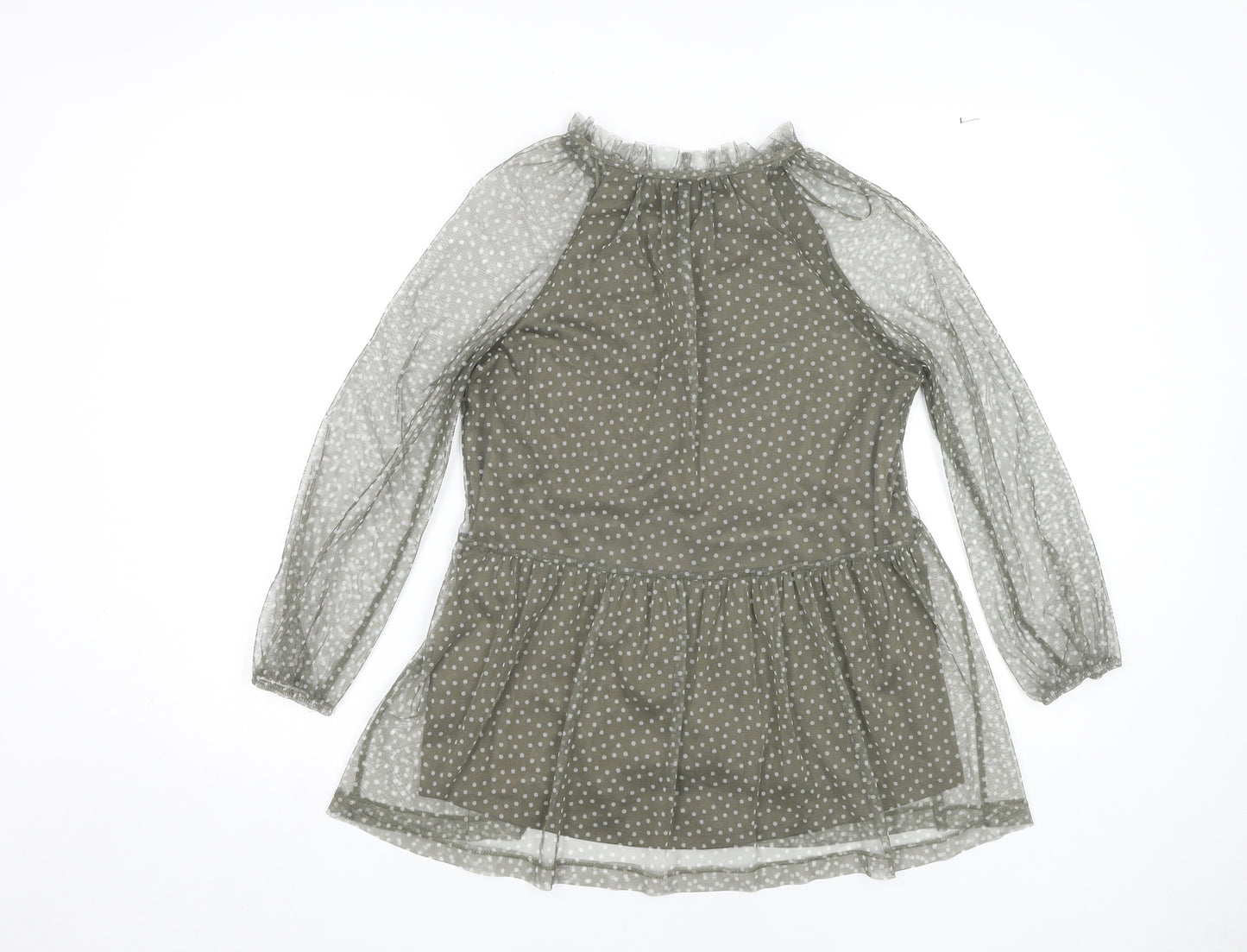 Principles Women's Green Polka Dot Tunic Blouse Size 8