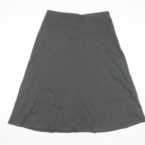 Marks and Spencer Women's Green A-Line Skirt, Size 14