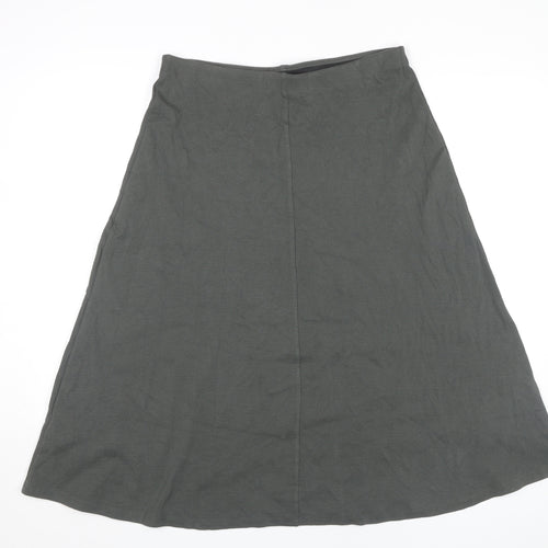 Marks and Spencer Women's Green A-Line Skirt, Size 14