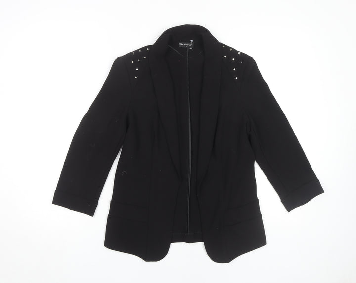Miss Selfridge Women's Black Studded Blazer Size 8