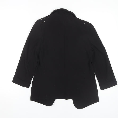 Miss Selfridge Women's Black Studded Blazer Size 8