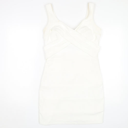 Emerald Sundae Women's White Bodycon Mini Dress L